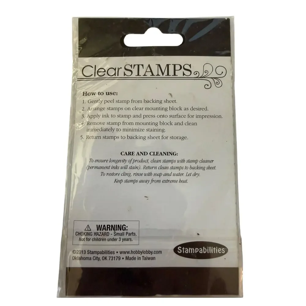 Stampabilities 2013 6 Piece Running Marathon Card Making Clear Cling Stamps